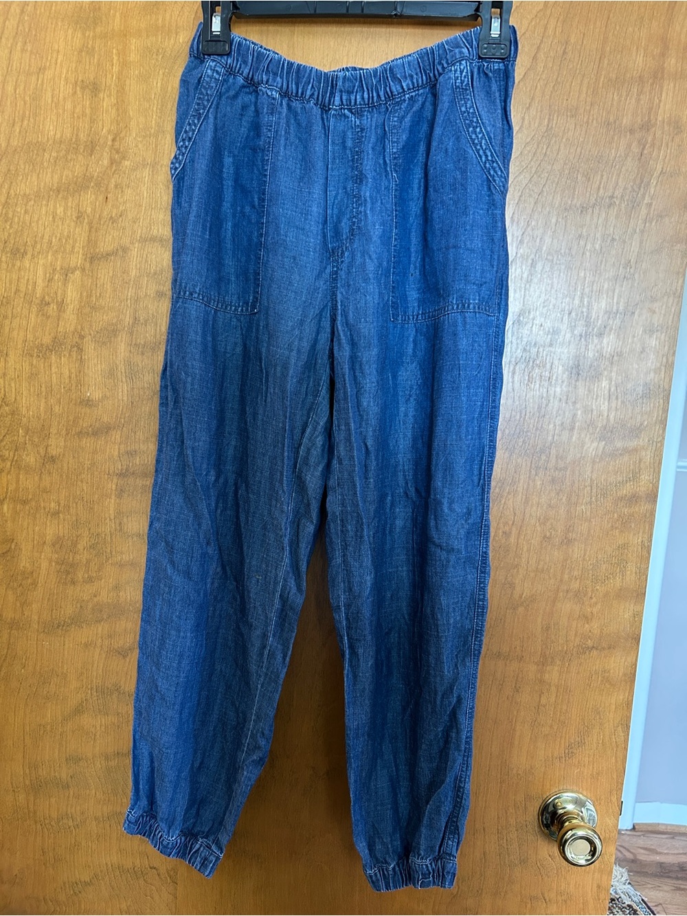 GF Small Elastic Waist Denim Pants - Indigo